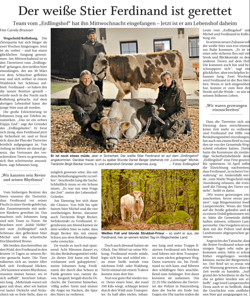 Artikel In Der Passauer Neuen Presse Pnp Vom 16042020 Erdlingshof